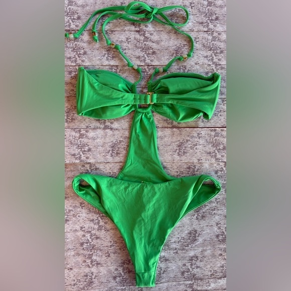 NEW w/TAGS L*SPACE Marina One-Piece in Garden Green Size Small - Picture 6 of 8